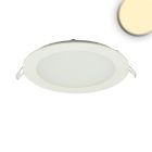 LED Downlight, 12W, round, ultraflat, glare reduced, white, warm white, dimmable CRI90