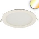 Downlight LED, 24W, rond ultraplat blanc, 300mm, ColorSwitch 3000|3500|4000K, dimmable