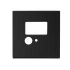 Collerette aluminium carré 3 noir, pour applique encastrée Sys-Wall68 avec capteur PIR