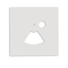 Collerette aluminium carré 2 blanc, pour applique encastrée Sys-Wall68 avec capteur PIR