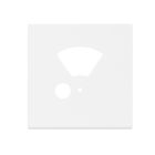 Collerette aluminium carré 2 blanc, pour applique encastrée Sys-Wall68 avec capteur PIR