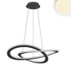 LED pendant light Design 600, black, 40W, round, 3000K, dimmable