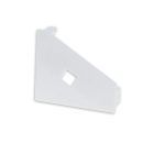End cap EC111 white for profile CORNER18 with cable gland, left 1 pc.