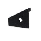 ​​Embout de finition EC111R noir pour profilé CORNER18 avec presse-étoupe, droite 1 pièce