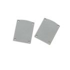 End cap EC116 aluminum silver for LAMP30 V1+V2, semicircular, 2pcs, incl. screws