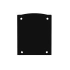 End cap EC116 aluminum black for LAMP30 V1+V2, semicircular, 2pcs, incl. screws