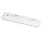 Track48 Connettore lineare mini, rigido, raccordo elettrico, bianco, max. 6A, 4-poli