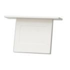 3-PH Classic recessed end cap, white, 1pc