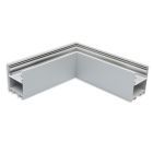 LAMP30 V2 90° corner, welded, 120x120mm, silver powder coated, excl. cover