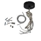 Sospensione a corda con baldacchino per lampada a sospensione LED raster UGR