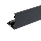 Cache-rails VISOR avec option lignes lumineuses pour profilé pour rideaux Curtain, noir RAL 9005