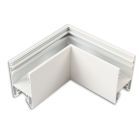 HALON angolo 90°, saldato, 120x120mm, bianco RAL 9003, cover escl.