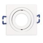 Einbaurahmen für MR11/GU10 Mini Spots, schwenkbar, eckig, weiß