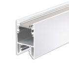 Profilo LED HALON alluminio bianco RAL 9003, 200cm, con striscia di raffreddamento a scatto