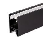Profilé de luminaire LED HALON aluminium noir RAL 9005, 300cm bande de refroidissement encliquetable