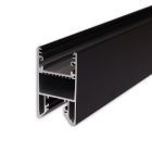 Profilo LED HALON alluminio nero RAL 9005, 200cm, striscia di raffreddamento scorrevole