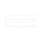 Tappo terminale alluminio EC128 per Curtain10 DOUBLE, 2 pezzi, bianco