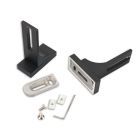 Support mural pour profilés de rideaux, court, 2 pièces, noir