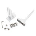 Supporto a muro per profili per tende, lungo, 2 pezzi, bianco