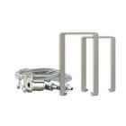 Staffa di montaggio Z65 per profilo HALON con sospensione a corda, 2 pz, argento