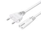 Fiche standard EU-PowerCord, 2x0,75mm², blanc, 3m