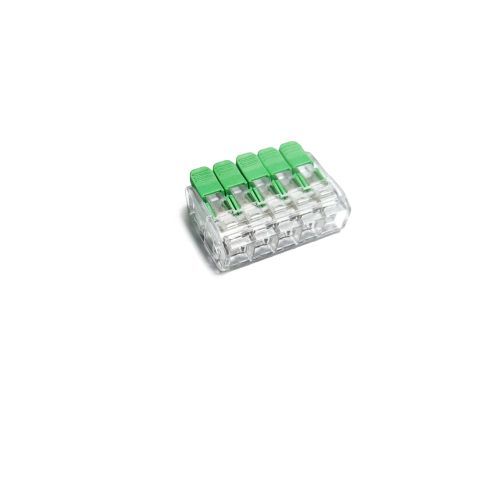 Hebelklemme, 5-polig, 0,2-4mm², 25Stk, 450V/32A, alle Leiterarten, werkzeuglos Kabel verbinden