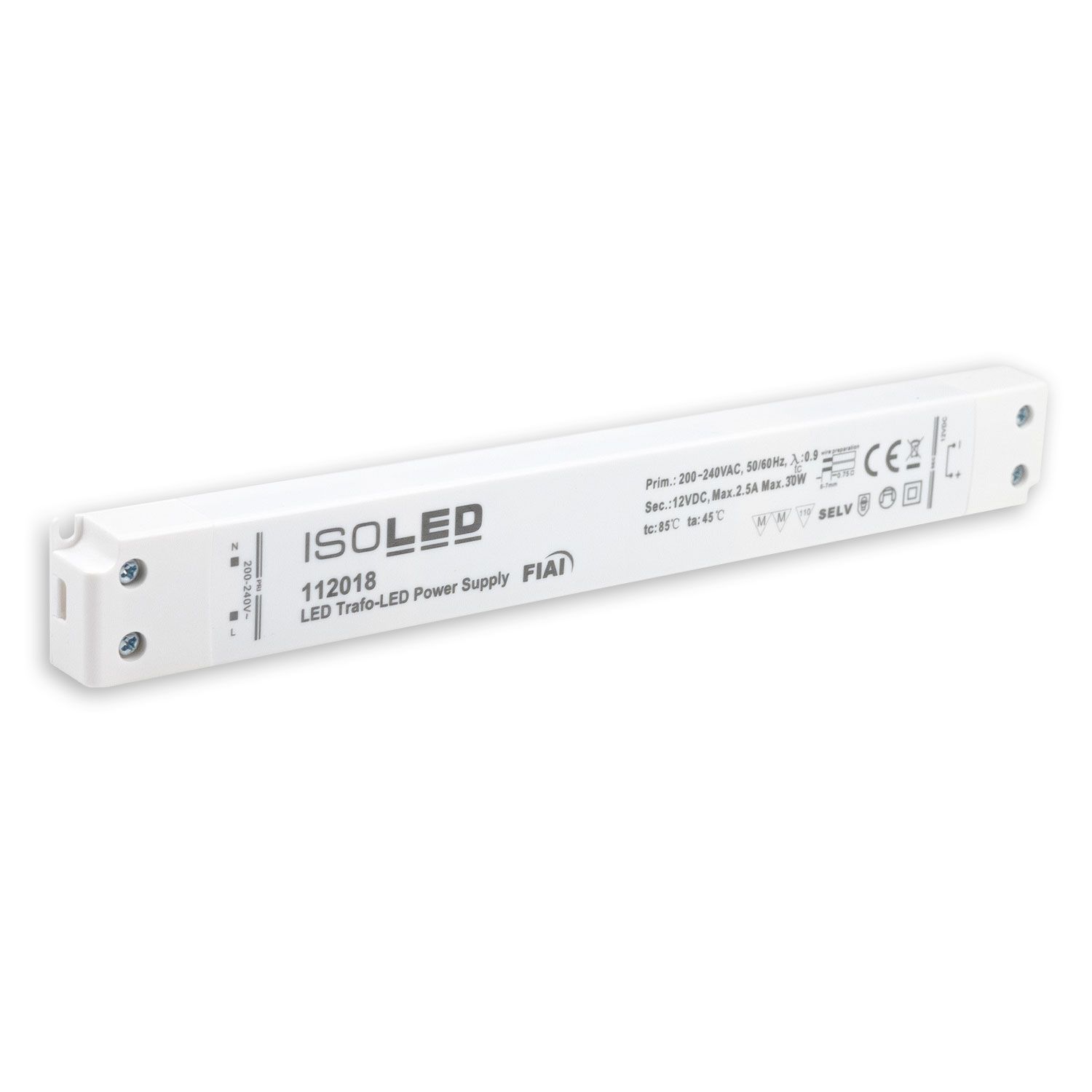 ISOLED 112020 LED Trafo 12V/DC, 0-50W, ultraflach, SELV