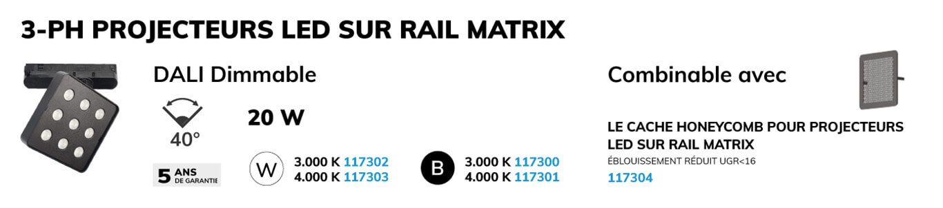 projecteur &agrave; rail