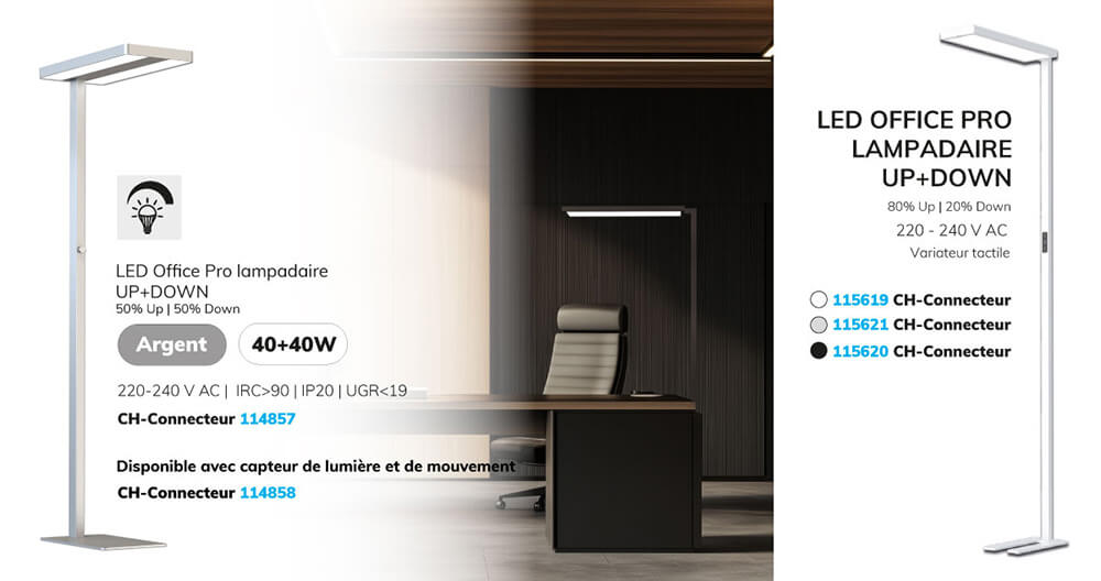 Lampadaires et lampes de table à LED